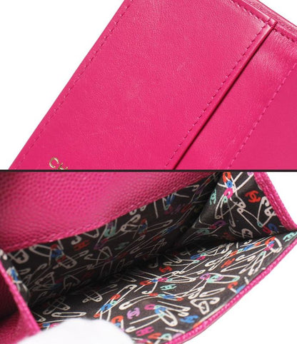 Matelasse Chanel Trifold Wallet Gold Hardware Caviar Skin Small Flap Wallet