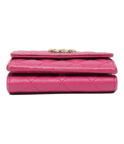 Matelasse Chanel Trifold Wallet Gold Hardware Caviar Skin Small Flap Wallet