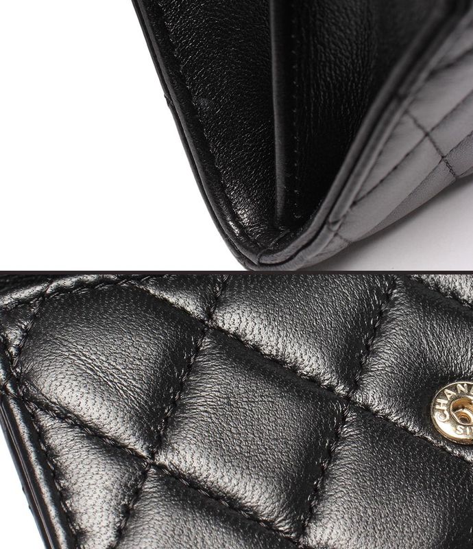 Chanel Compact Wallet Mini Wallet Gold Hardware 27th Camellia Women's Chanel