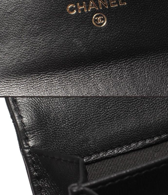 Chanel Compact Wallet Mini Wallet Gold Hardware 27th Camellia Women's Chanel