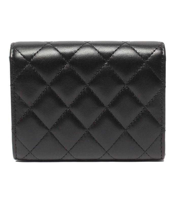 Chanel Compact Wallet Mini Wallet Gold Hardware 27th Camellia Women's Chanel