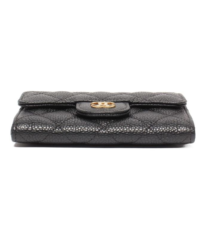 Card Case Matelasse Chanel Gold Hardware Caviar Skin Women's Chanel