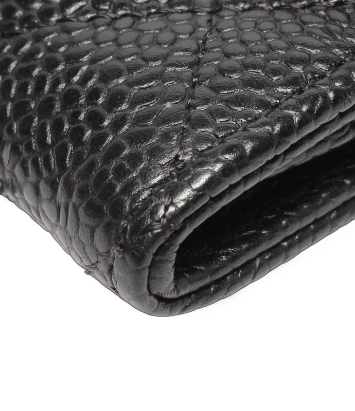 Card Case Matelasse Chanel Gold Hardware Caviar Skin Women's Chanel