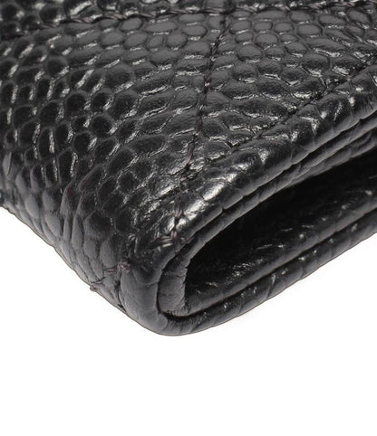 Card Case Matelasse Chanel Gold Hardware Caviar Skin Women's Chanel