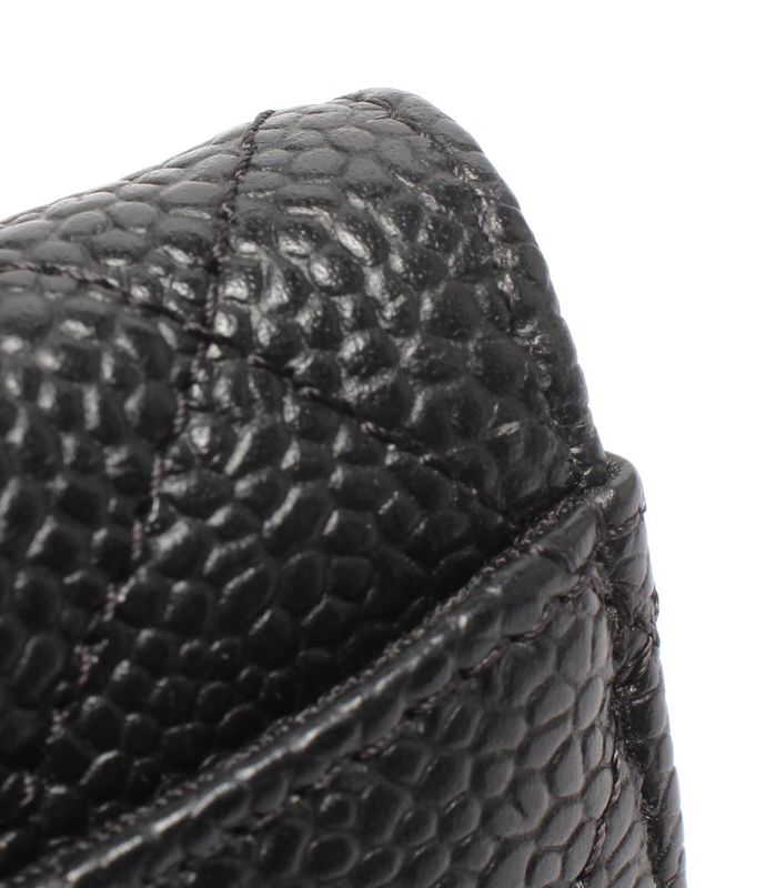 Card Case Matelasse Chanel Gold Hardware Caviar Skin Women's Chanel