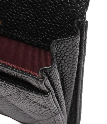 Card Case Matelasse Chanel Gold Hardware Caviar Skin Women's Chanel