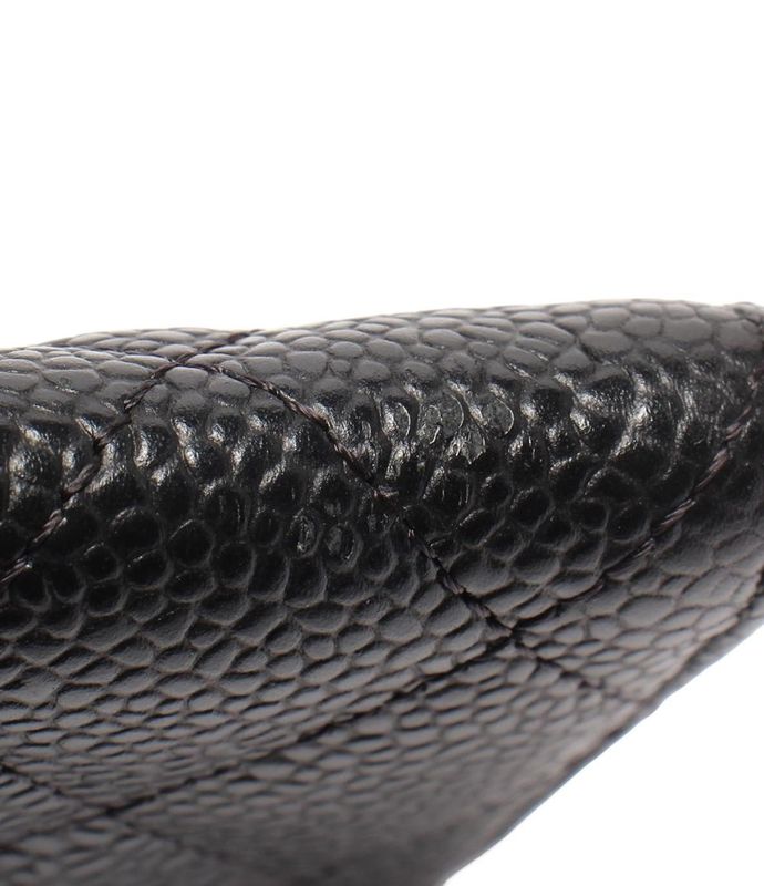 Card Case Matelasse Chanel Gold Hardware Caviar Skin Women's Chanel