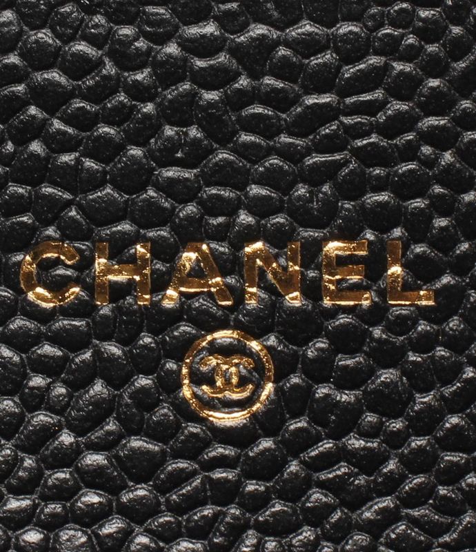 Card Case Matelasse Chanel Gold Hardware Caviar Skin Women's Chanel