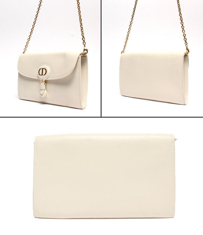Christian Dior 2way Chain Shoulder Bag Clutch Bag Crossbody 93ma1222 Women