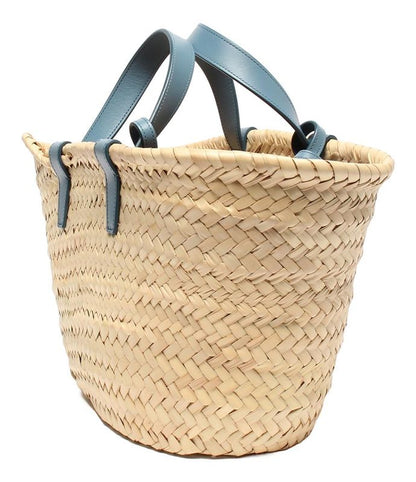 Celine 2-way Basket Bag Tote Bag Shoulder Bag Raffia Calfskin Classic Pannier