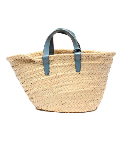 Celine 2-way Basket Bag Tote Bag Shoulder Bag Raffia Calfskin Classic Pannier