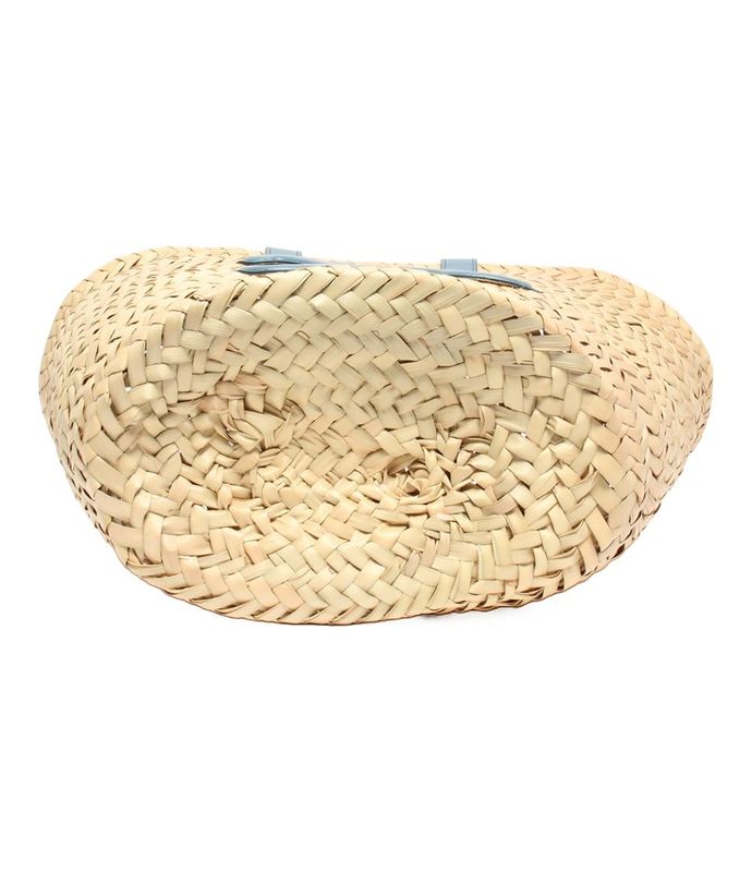 Celine 2-way Basket Bag Tote Bag Shoulder Bag Raffia Calfskin Classic Pannier