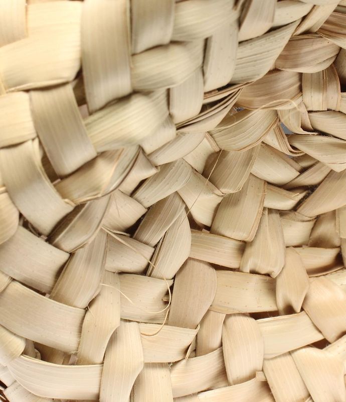 Celine 2-way Basket Bag Tote Bag Shoulder Bag Raffia Calfskin Classic Pannier