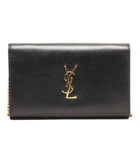 Yves Saint Laurent 2-Way Chain Shoulder Wallet Bag Clutch Bag Women's Yves