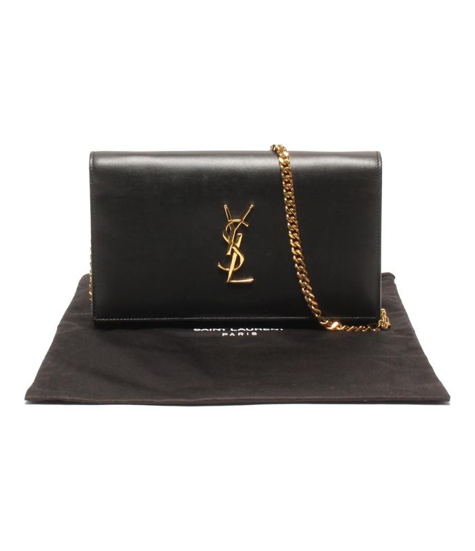 Yves Saint Laurent 2-Way Chain Shoulder Wallet Bag Clutch Bag Women's Yves