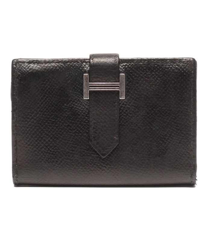 Hermes Card Case M Engraved Silver Hardware Bearn Ladies Hermes