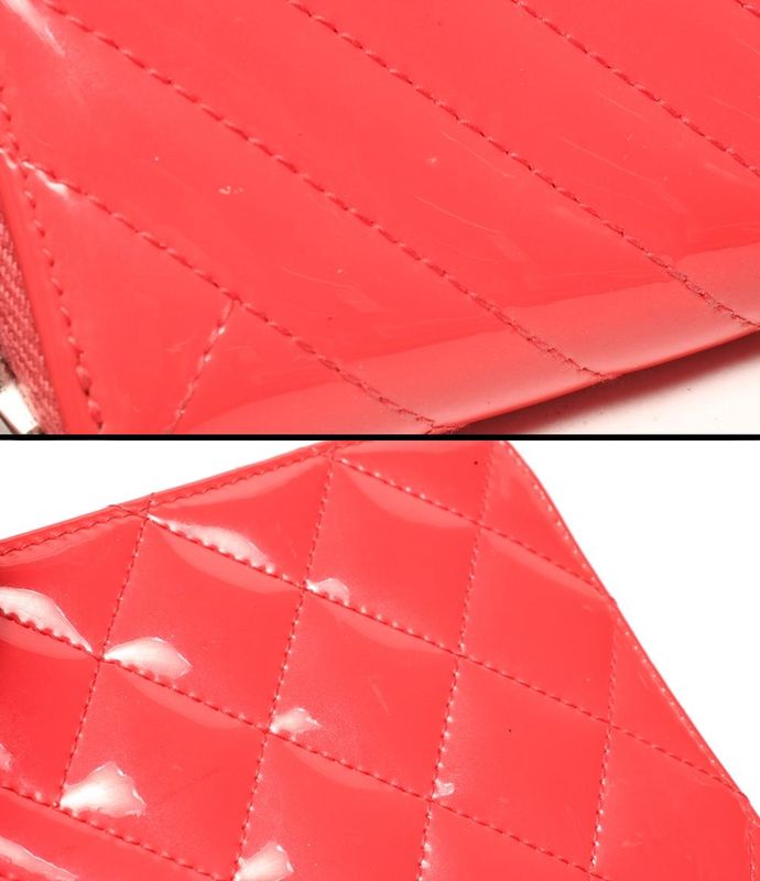 Chanel Round Zipper Long Wallet Silver Hardware Women's Chanel