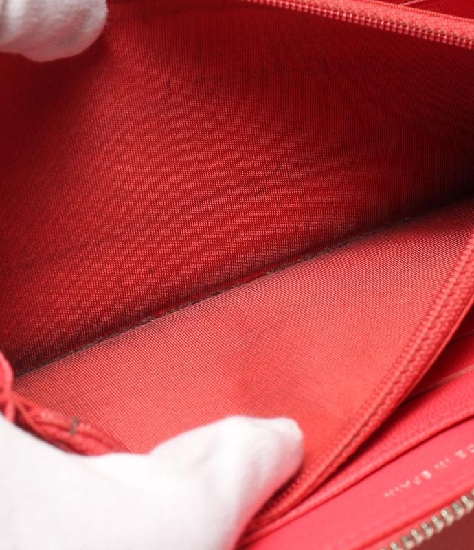 Chanel Round Zipper Long Wallet Silver Hardware Women's Chanel