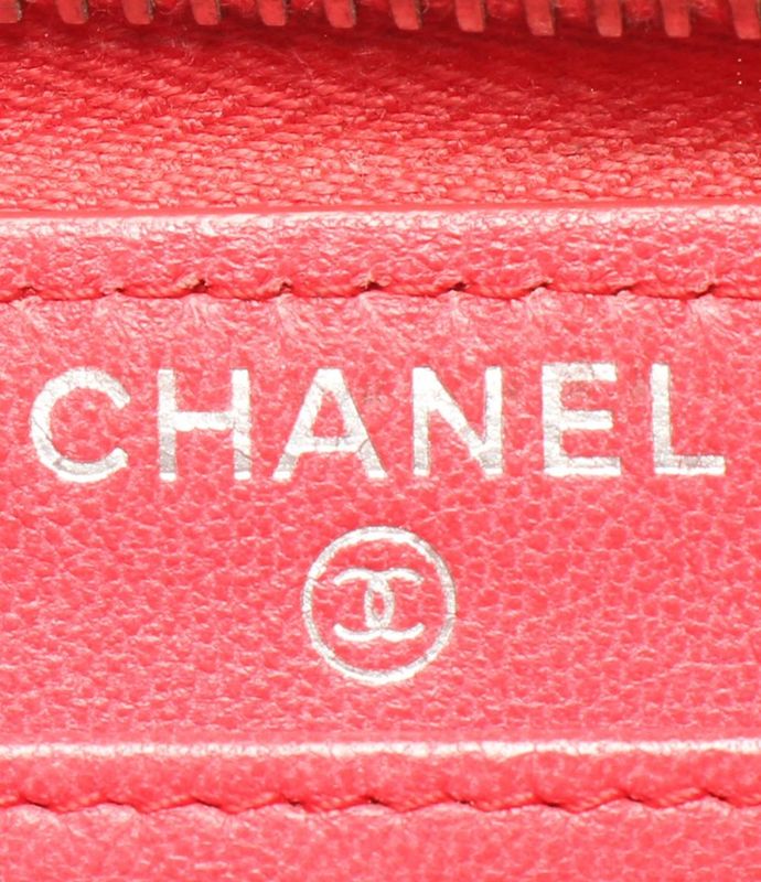 Chanel Round Zipper Long Wallet Silver Hardware Women's Chanel