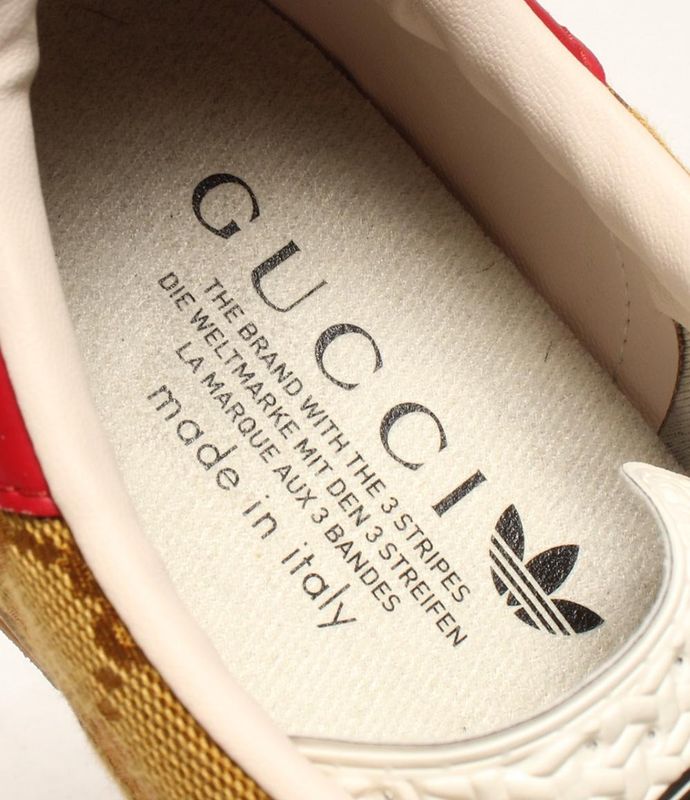 Gucci Adidas Low Cut Sneakers Gazelle GG Canvas Hq8850 Men's Size 26.0 (M)