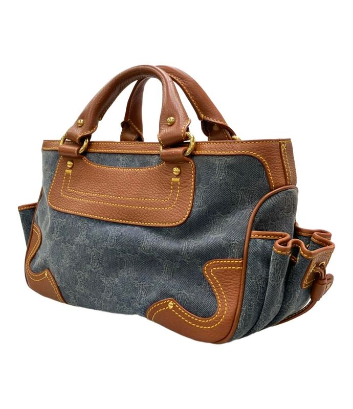 Celine Handbag Boogie Bag Denim Macadam Women's Celine