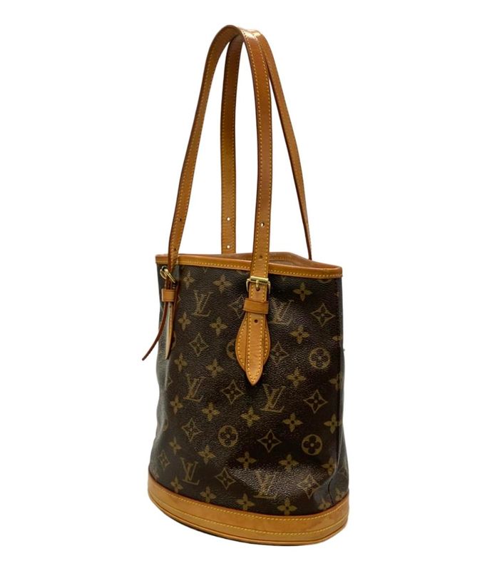 Monogram Louis Vuitton Shoulder Bag Shoulder Bag Petit Bucket PM M42238 Ladies