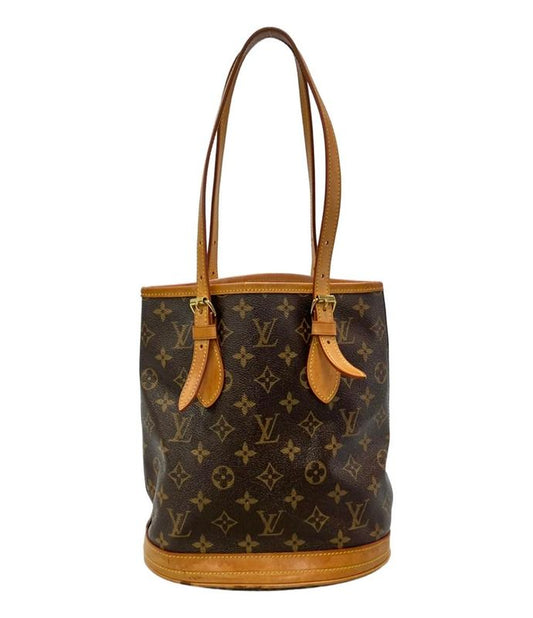 Monogram Louis Vuitton Shoulder Bag Shoulder Bag Petit Bucket PM M42238 Ladies