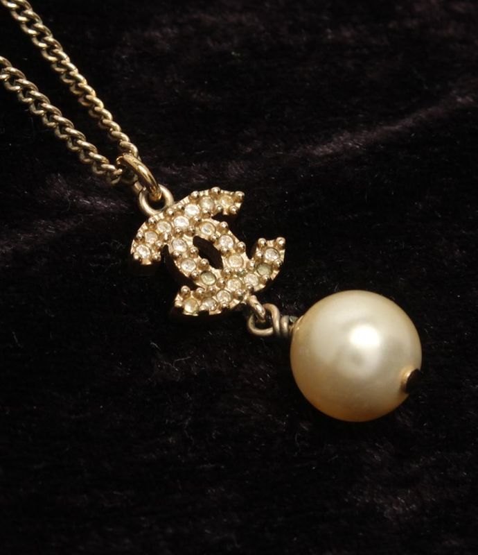 Chanel Necklace Coco Mark Faux Pearl A11C Ladies Chanel