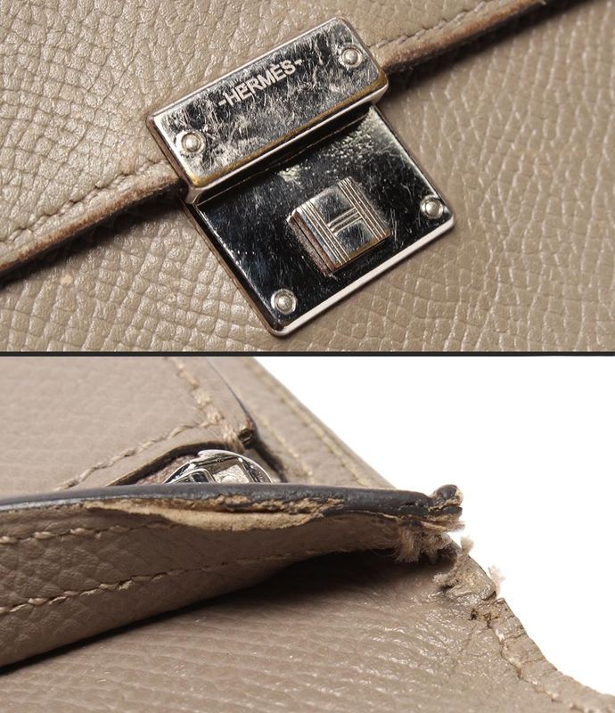 Hermes Trifold Wallet Engraved C Silver Hardware Click 12 Ladies Hermes