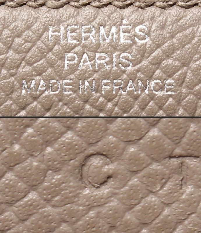 Hermes Trifold Wallet Engraved C Silver Hardware Click 12 Ladies Hermes
