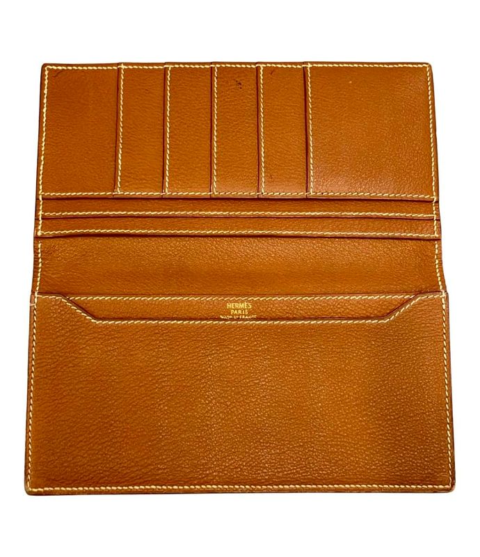 Hermes Long Wallet Engraved with ◻b Men's Hermes
