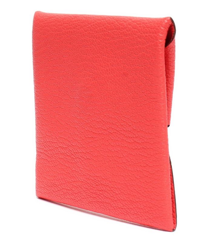 Hermes Coin Case W Engraved Silver Hardware Bastia Women's Hermes