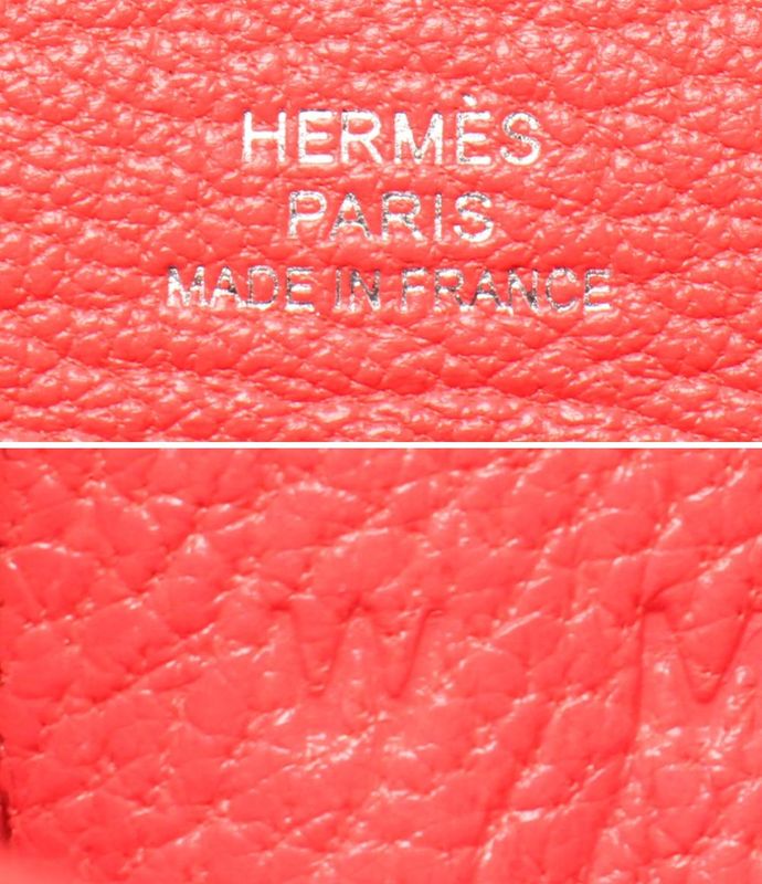 Hermes Coin Case W Engraved Silver Hardware Bastia Women's Hermes