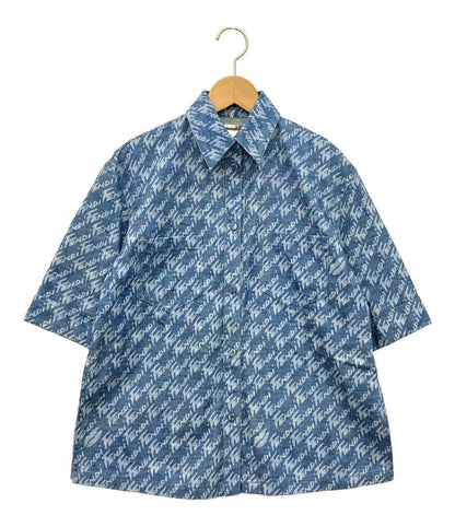 Fendi Short Sleeve Shirt Denim Women's Size 36 (XS) Fendi