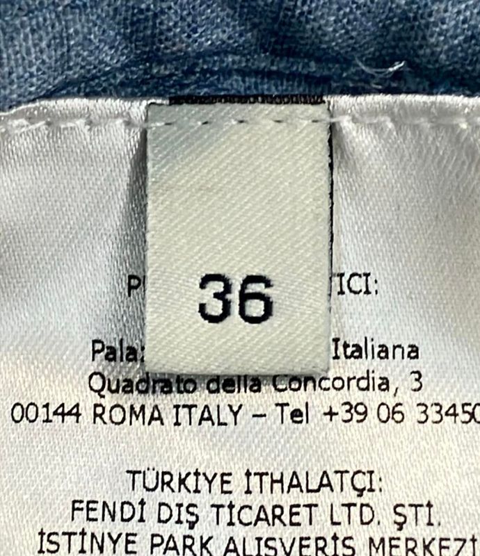 Fendi Short Sleeve Shirt Denim Women's Size 36 (XS) Fendi