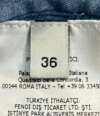 Fendi Short Sleeve Shirt Denim Women's Size 36 (XS) Fendi