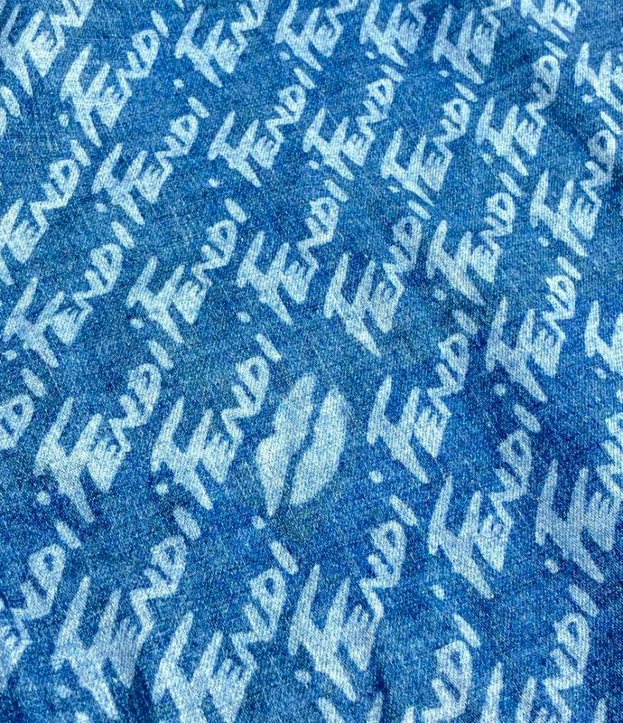 Fendi Short Sleeve Shirt Denim Women's Size 36 (XS) Fendi