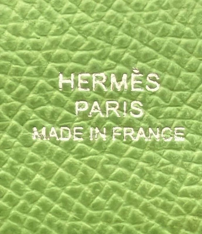 Hermes Card Case Coin Case U Engraved Silver Hardware Galvi Duo Women Men Hermes