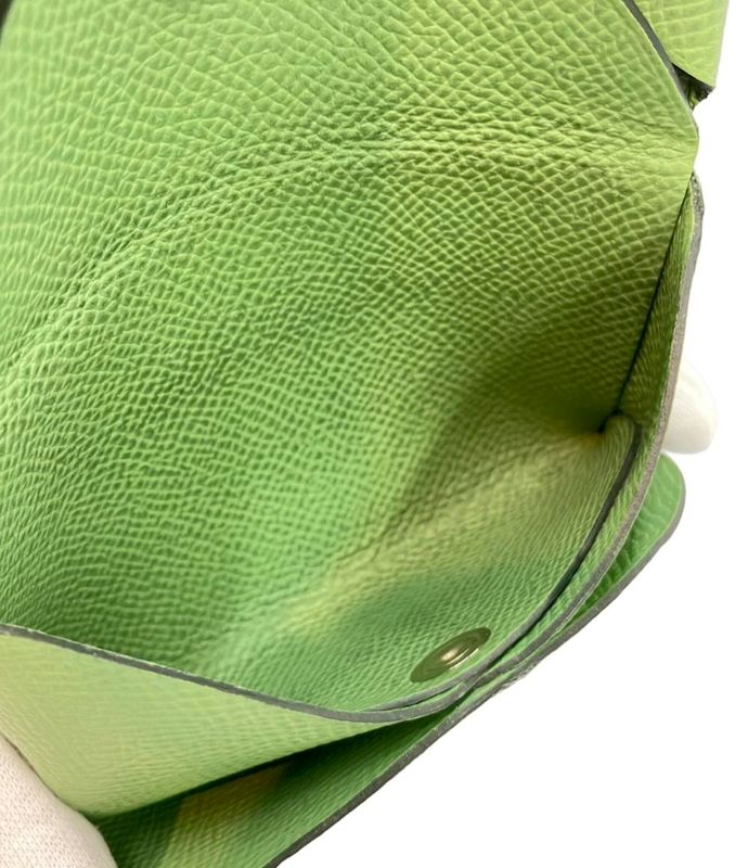 Hermes Card Case Coin Case U Engraved Silver Hardware Galvi Duo Women Men Hermes