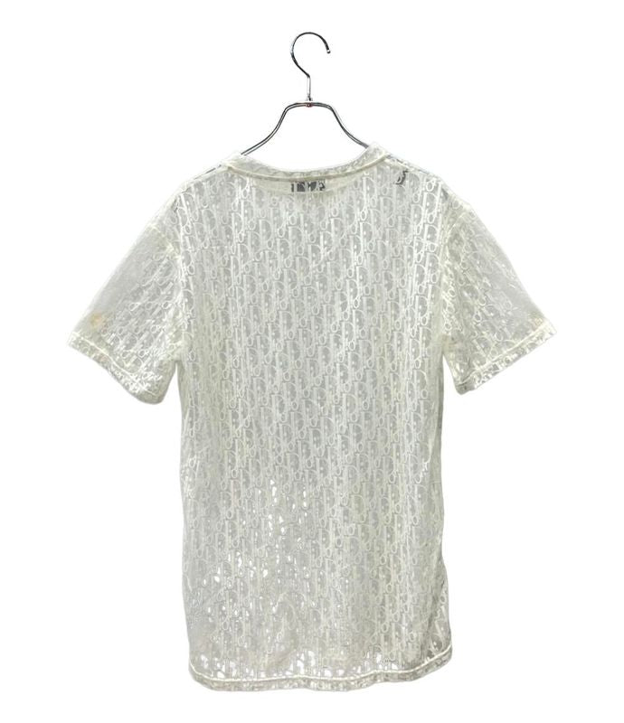 Christian Dior Short Sleeve T-shirt See Through Logo 923j615a0537 Women's SIZE