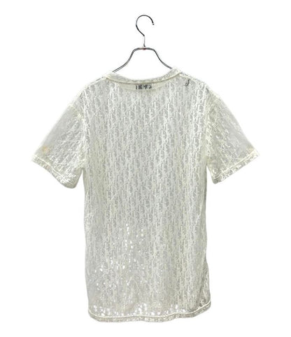 Christian Dior Short Sleeve T-shirt See Through Logo 923j615a0537 Women's SIZE
