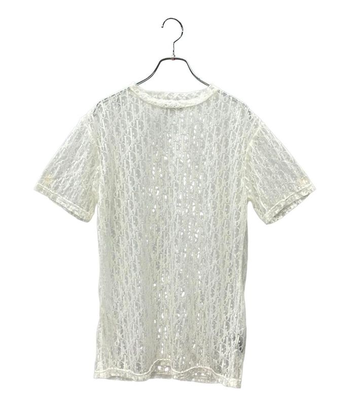 Christian Dior Short Sleeve T-shirt See Through Logo 923j615a0537 Women's SIZE