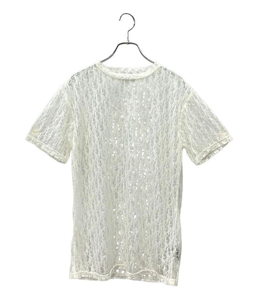 Christian Dior Short Sleeve T-shirt See Through Logo 923j615a0537 Women's SIZE