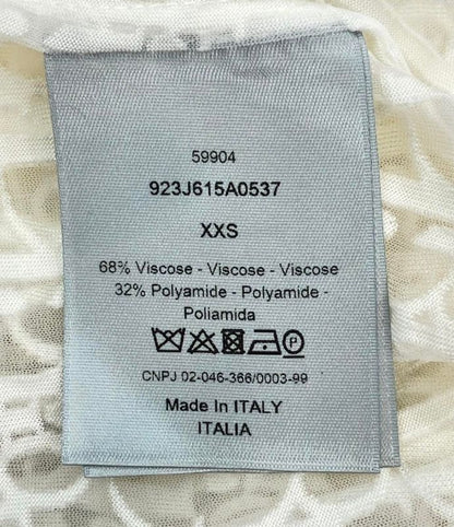 Christian Dior Short Sleeve T-shirt See Through Logo 923j615a0537 Women's SIZE
