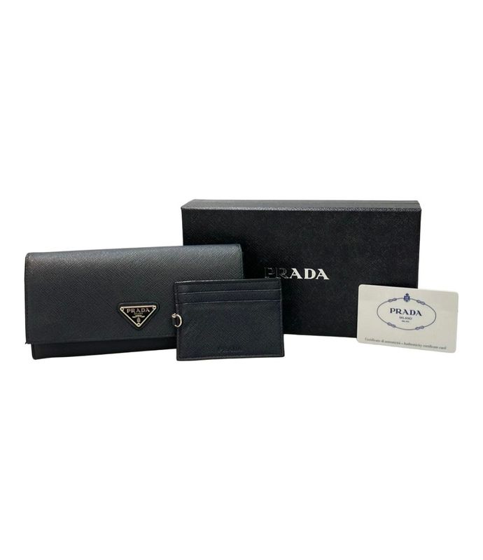 Prada Long Wallet Saffiano Triangle 1mh132 Ladies Men Prada