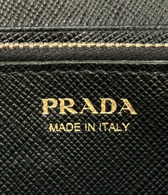 Prada Long Wallet Saffiano Metal Oro 1m1132 Ladies Prada