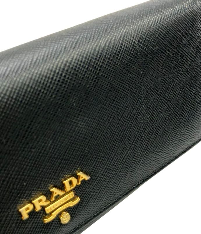 Prada Long Wallet Saffiano Metal Oro 1m1132 Ladies Prada