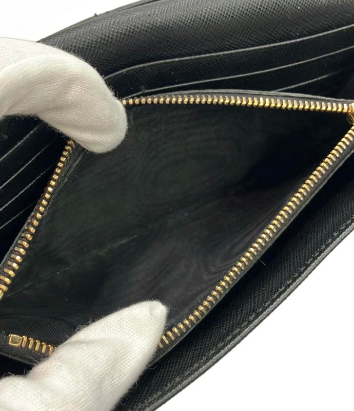 Prada Long Wallet Saffiano Metal Oro 1m1132 Ladies Prada