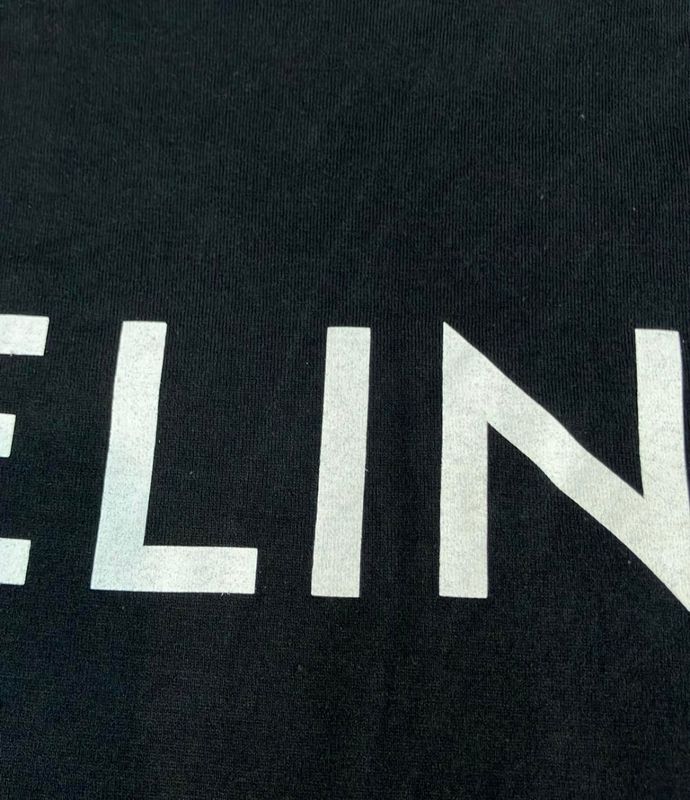 Celine Short Sleeve T-shirt Logo 2x314916g Womens SIZE S Celine