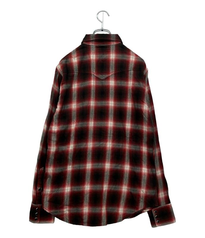 Saint Laurent 15aw Regular Collar Check Shirt 398063 Men's Size M Saint Laurent